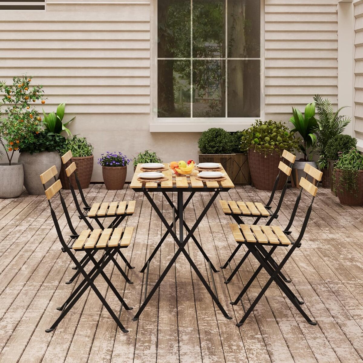 Test du salon de jardin Casa.pro : ensemble en acier et bois d'acacia