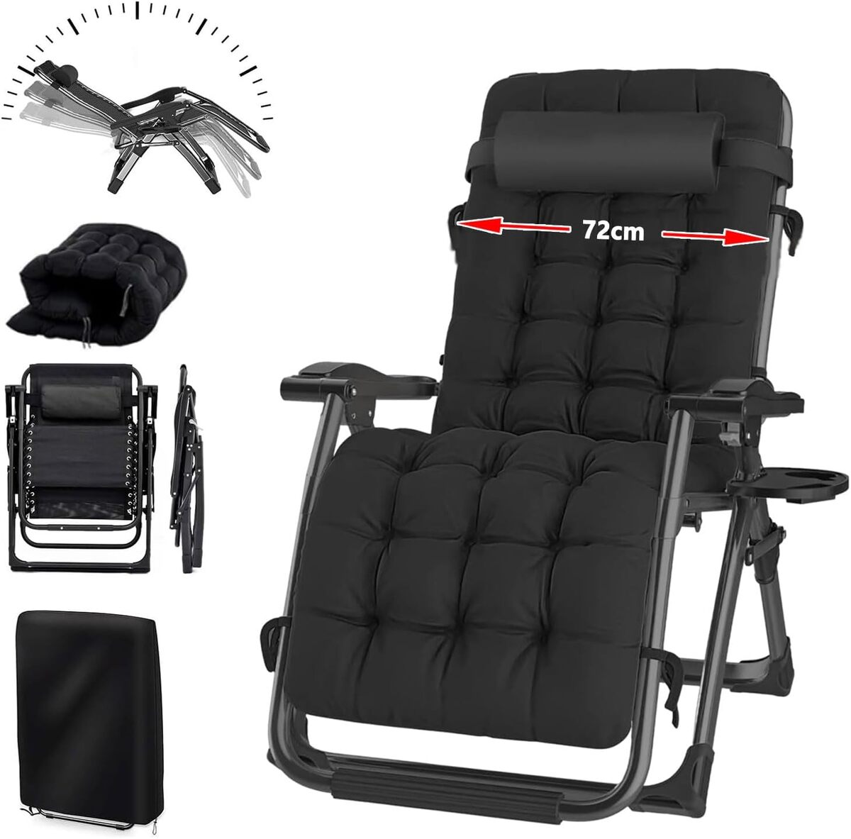 Test : chaise longue pliante Yoizo 72 cm, confort et robustesse 240 kg
