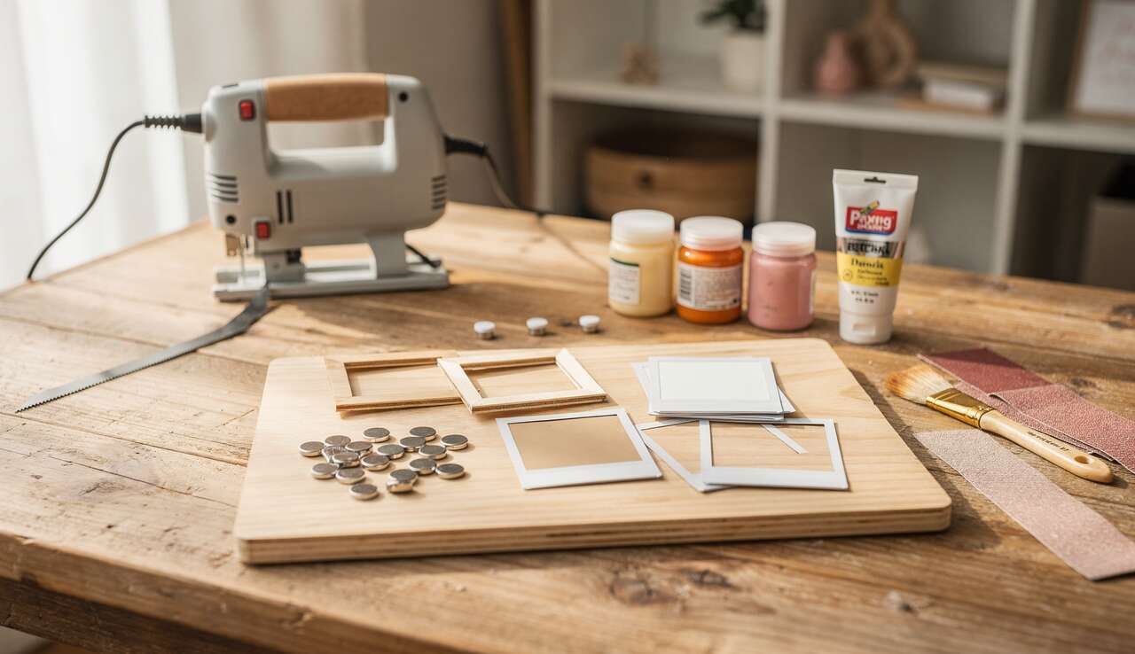 Tutoriel : créer des polaroids aimants en bois