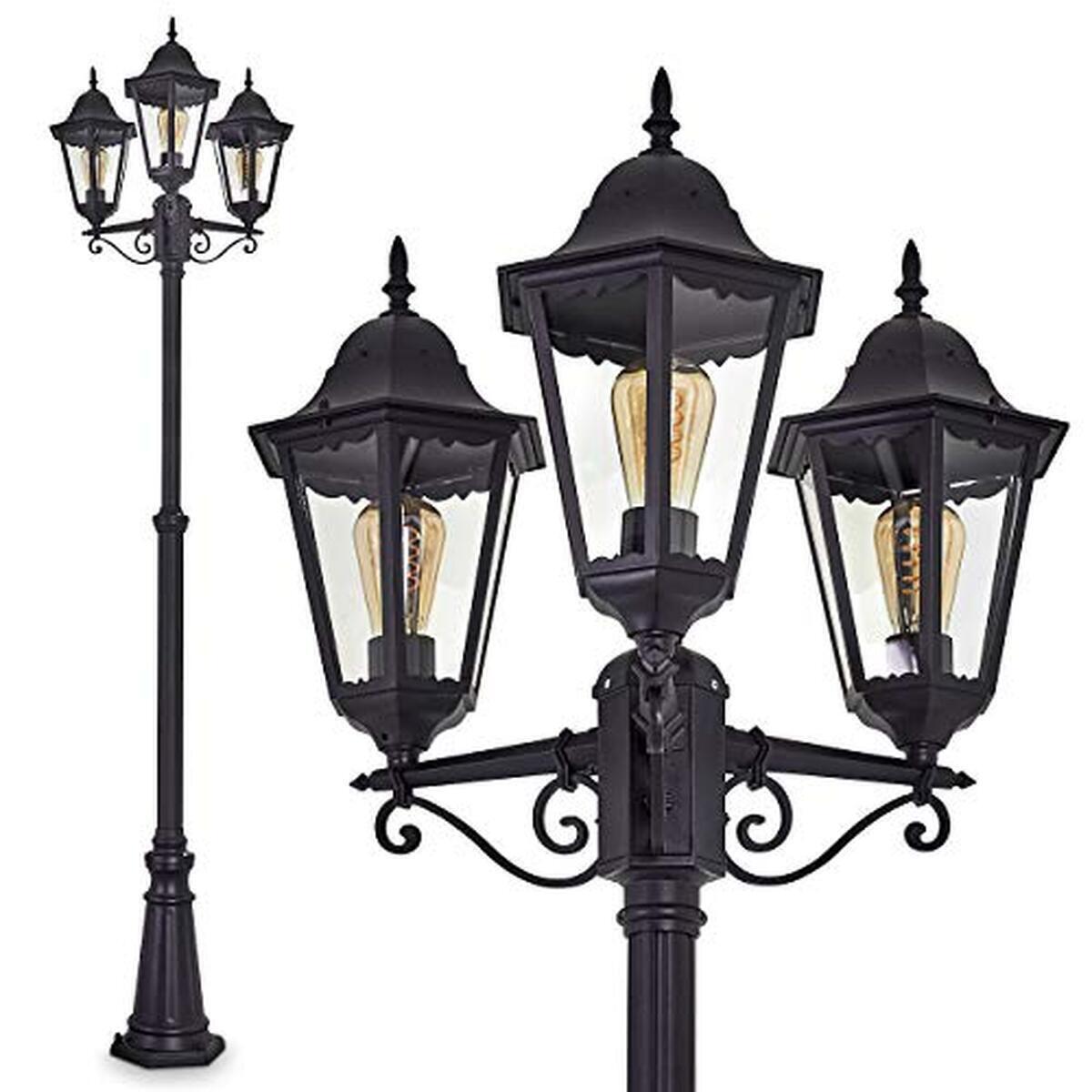 Avis sur le lampadaire Hongkong rétro à 3 lumières