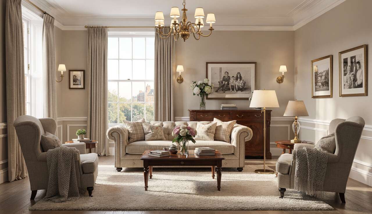 Appartement familial d'Emmanuelle Loutte au style british