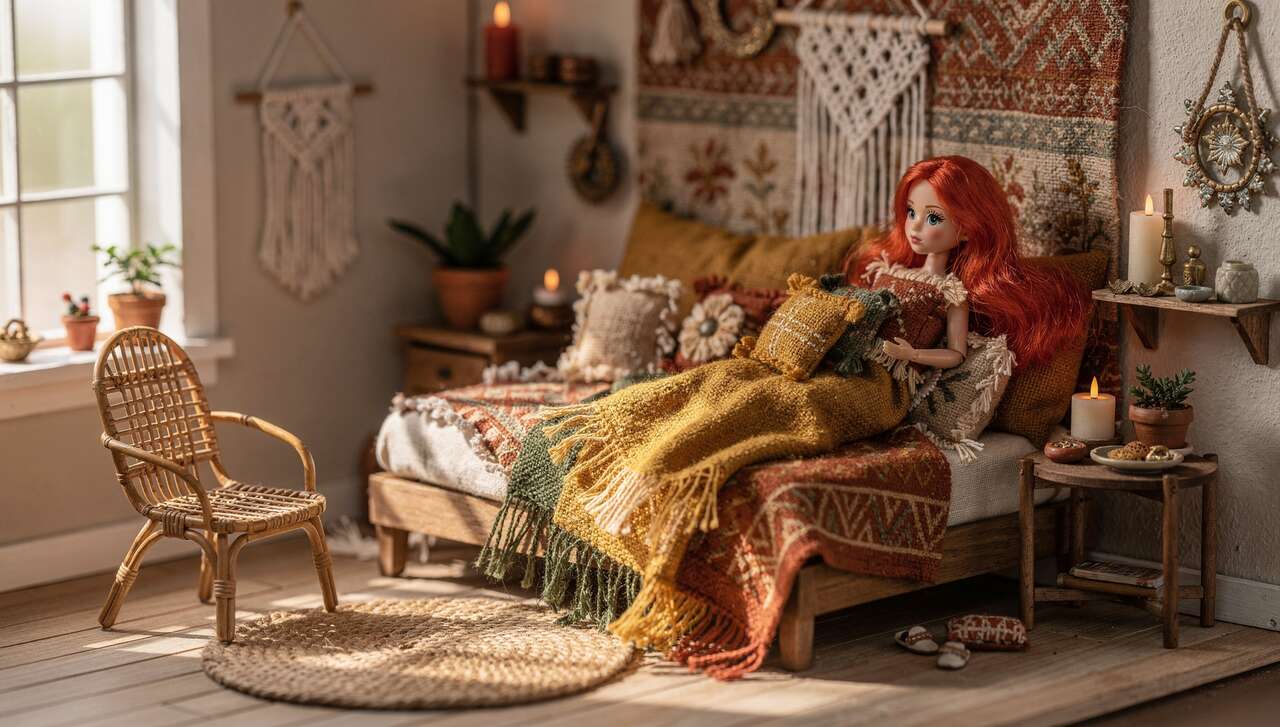 Déco Bohème : idées pour une Chambre de Poupée Rousse