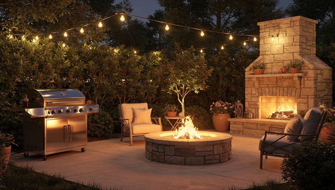 Quel foyer extérieur choisir : barbecue, brasero ou cheminée ?