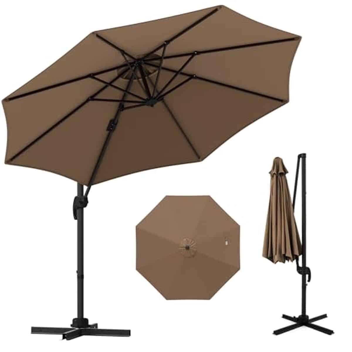 Test du parasol pivotant Goplus Deporte 3x3M