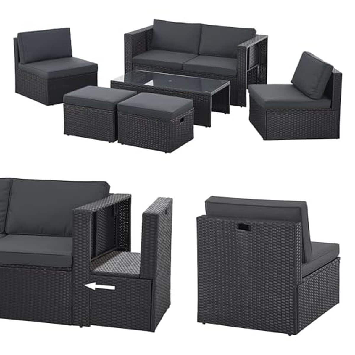Test du salon de jardin Juskys Salou : confort et résilience