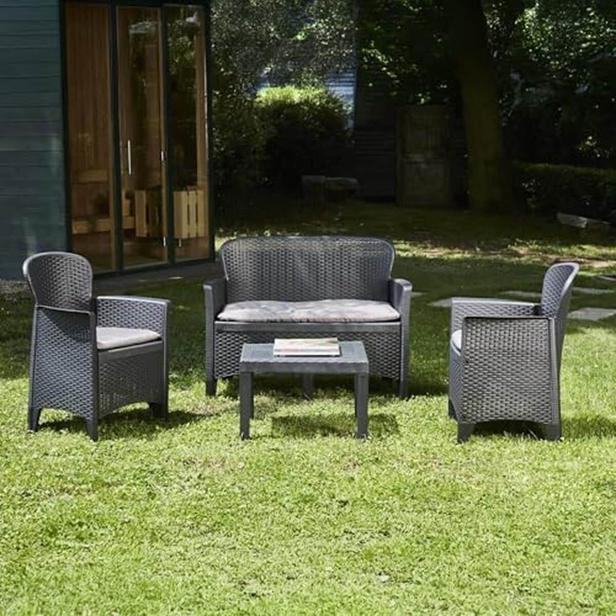 Test du salon d'extérieur Dmora Ostuni : confort et élégance en anthracite