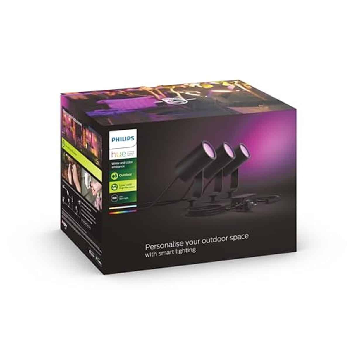 Test : philips Hue LILY - kit 3 spots LED extérieurs 8W