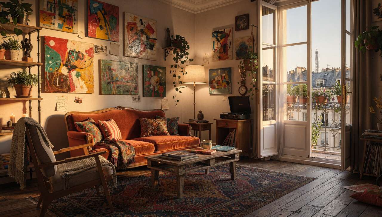 Appartement parisien : déco arty et bohème avec Sweet Cabane