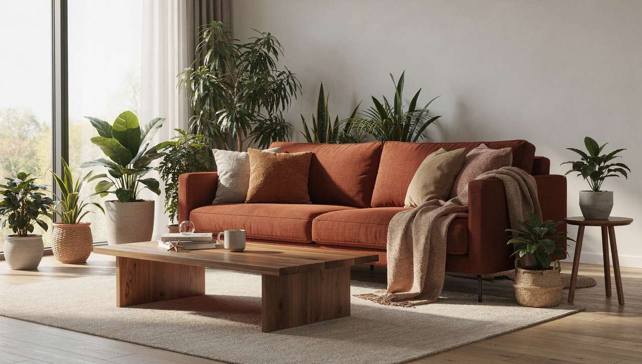 Canapé terracotta : tendances et inspirations pour votre salon