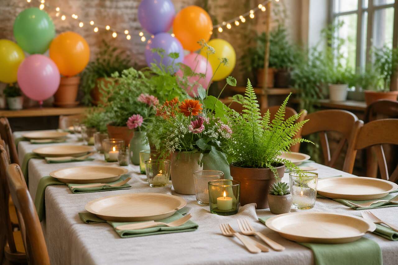 Goûter d'anniversaire éco-responsable : idées de décoration durable