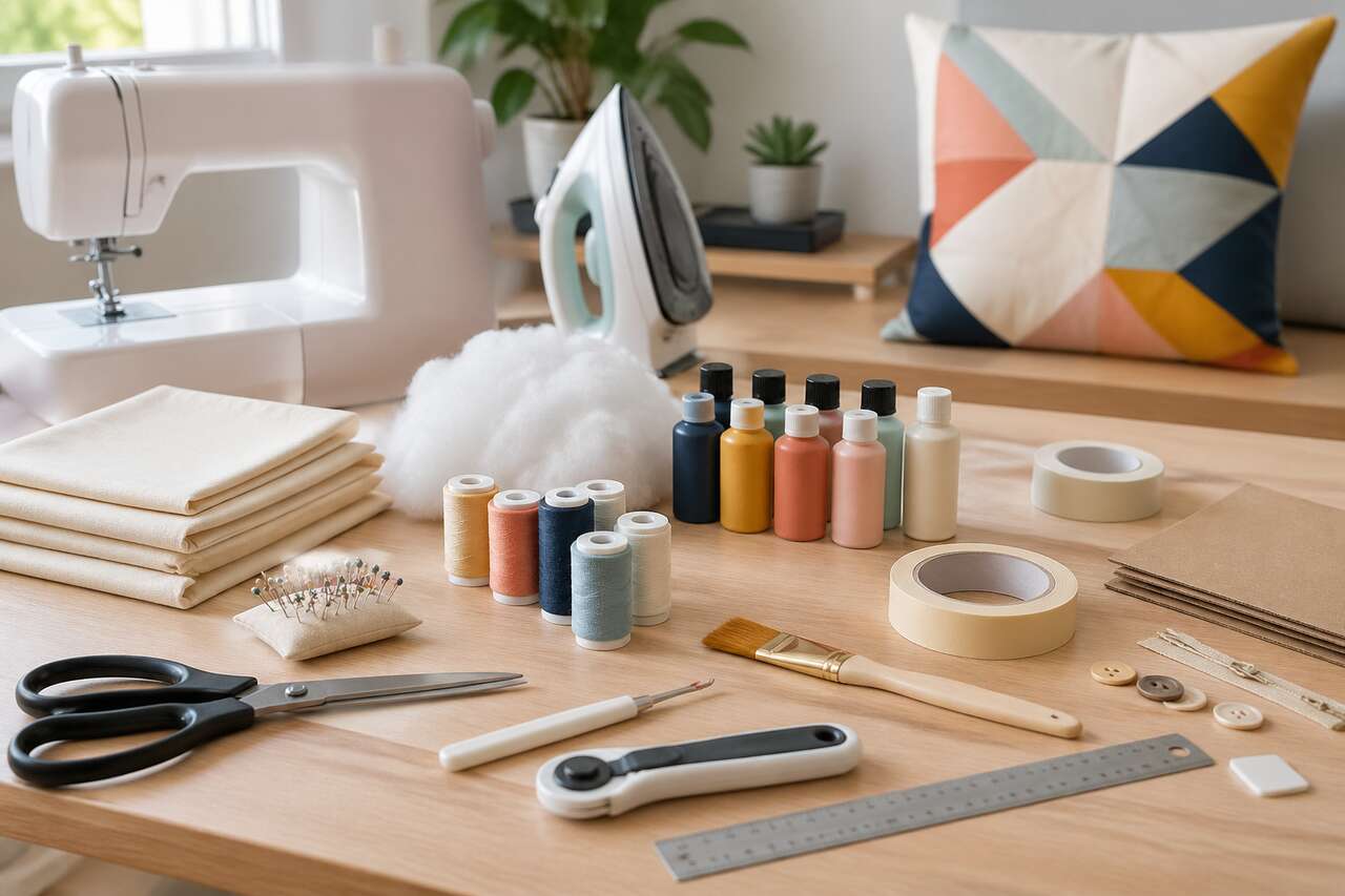 Coussin géométrique DIY : tutoriel facile et créatif