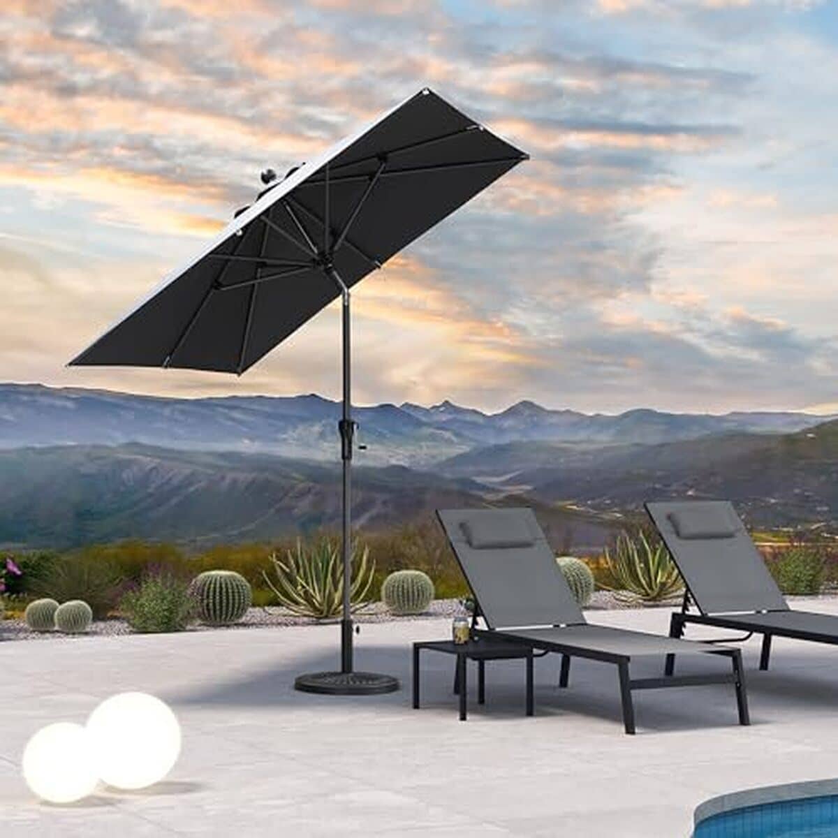 Test du parasol inclinable PURPLE LEAF 250x250 cm : protection UV pour jardin