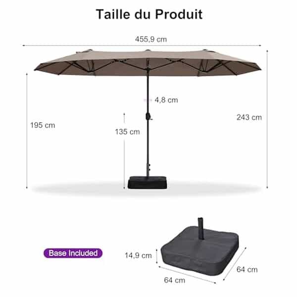 Découvrez notre test détaillé du parasol double face Purple Leaf : performances, avantages, inconvénients et conseils pour bien choisir votre parasol. 