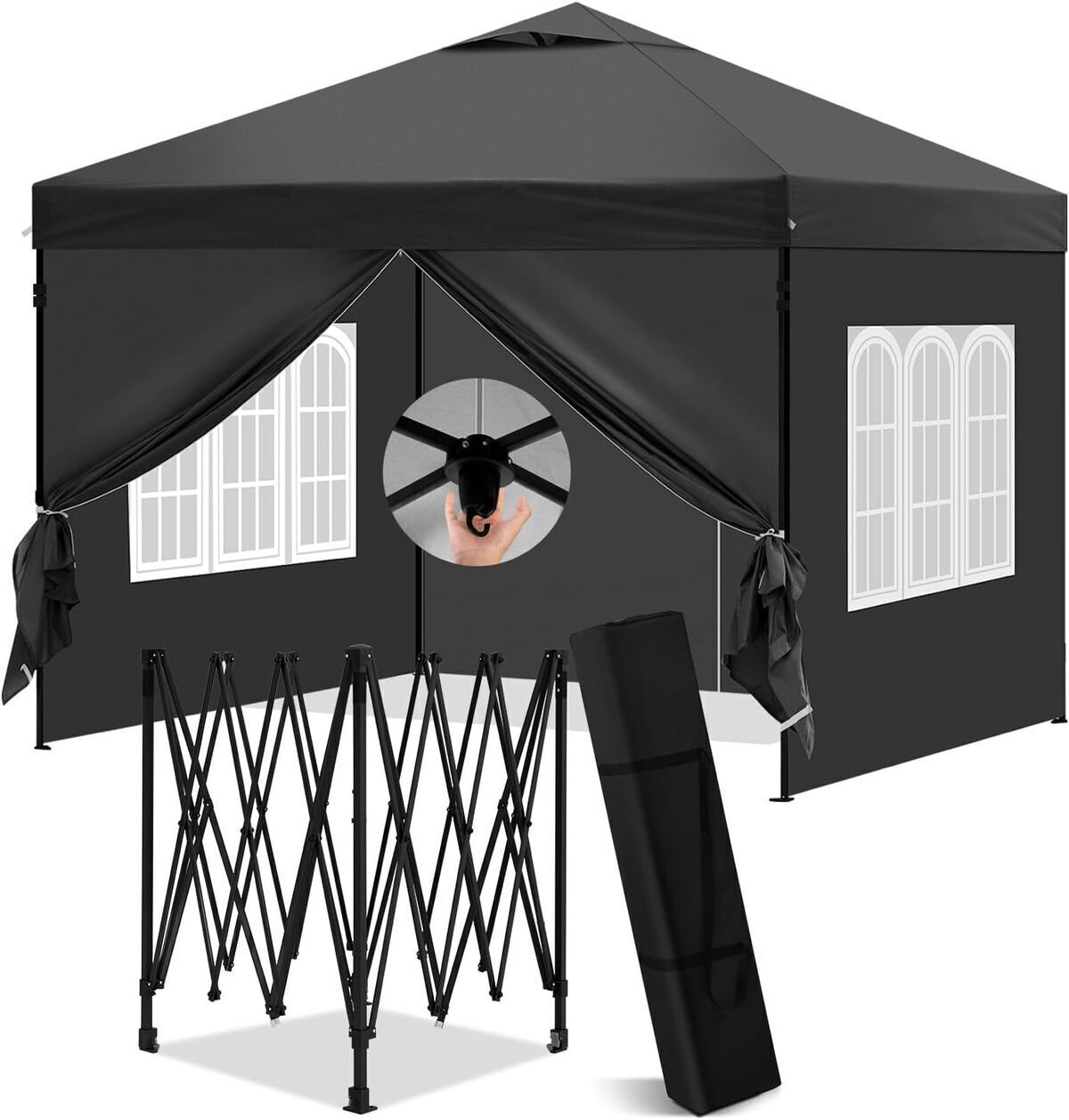 Test de la tonnelle pliante Laneetal 3x3m avec parois amovibles