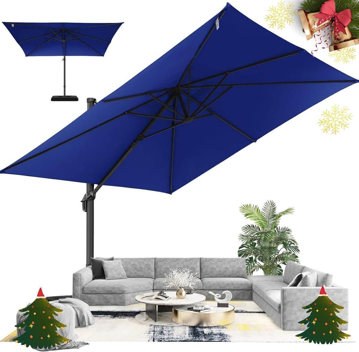 Test du parasol déporté 3x3m Hotime : ambiance piscine garantie
