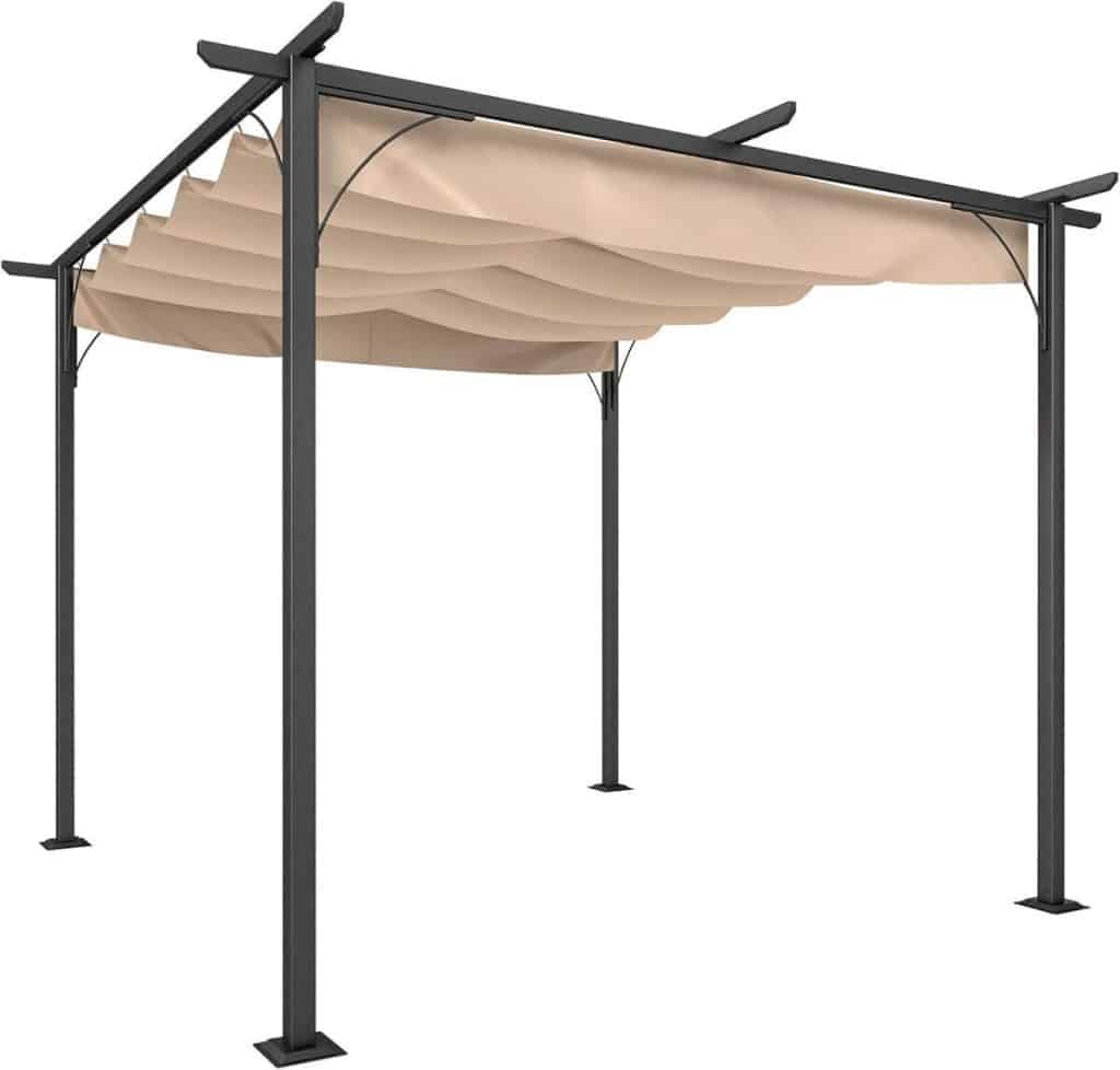 Test : pergola rétractable Outsunny 3x3 m en métal et toile haute densité
