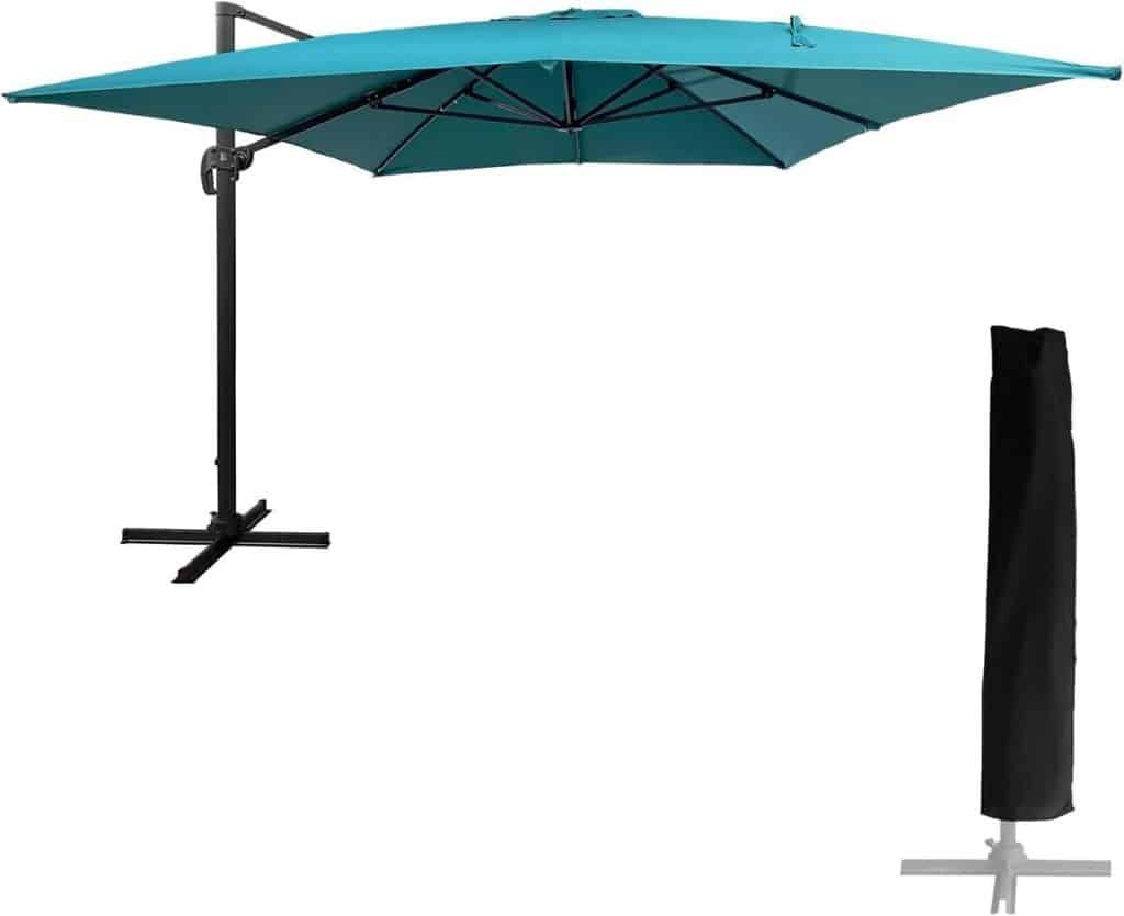 Test du parasol déporté Happy Garden Molokai 3x4m : inclinaison et rotation maîtrisées