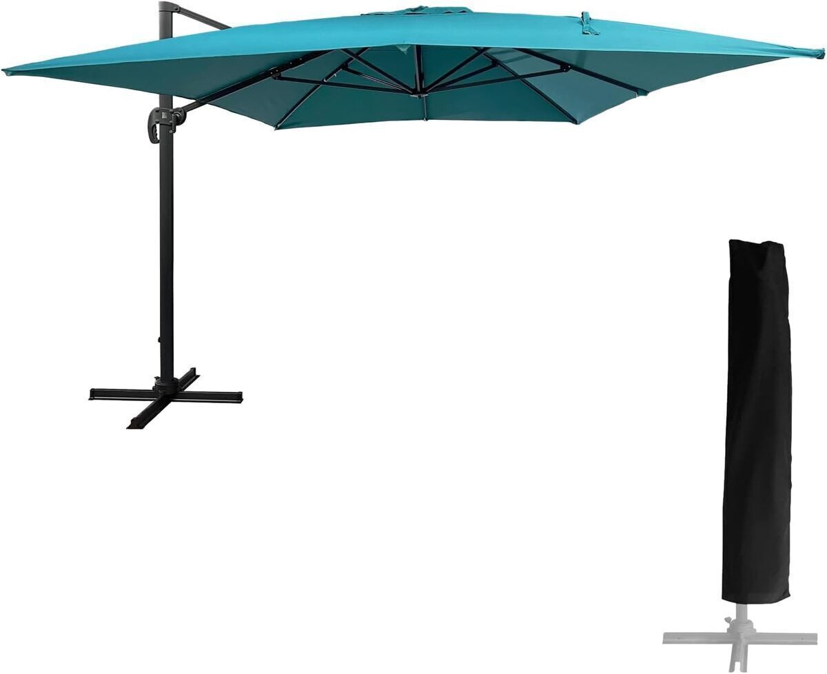Test du parasol déporté Happy Garden Molokai 3x4m : inclinaison et rotation maîtrisées