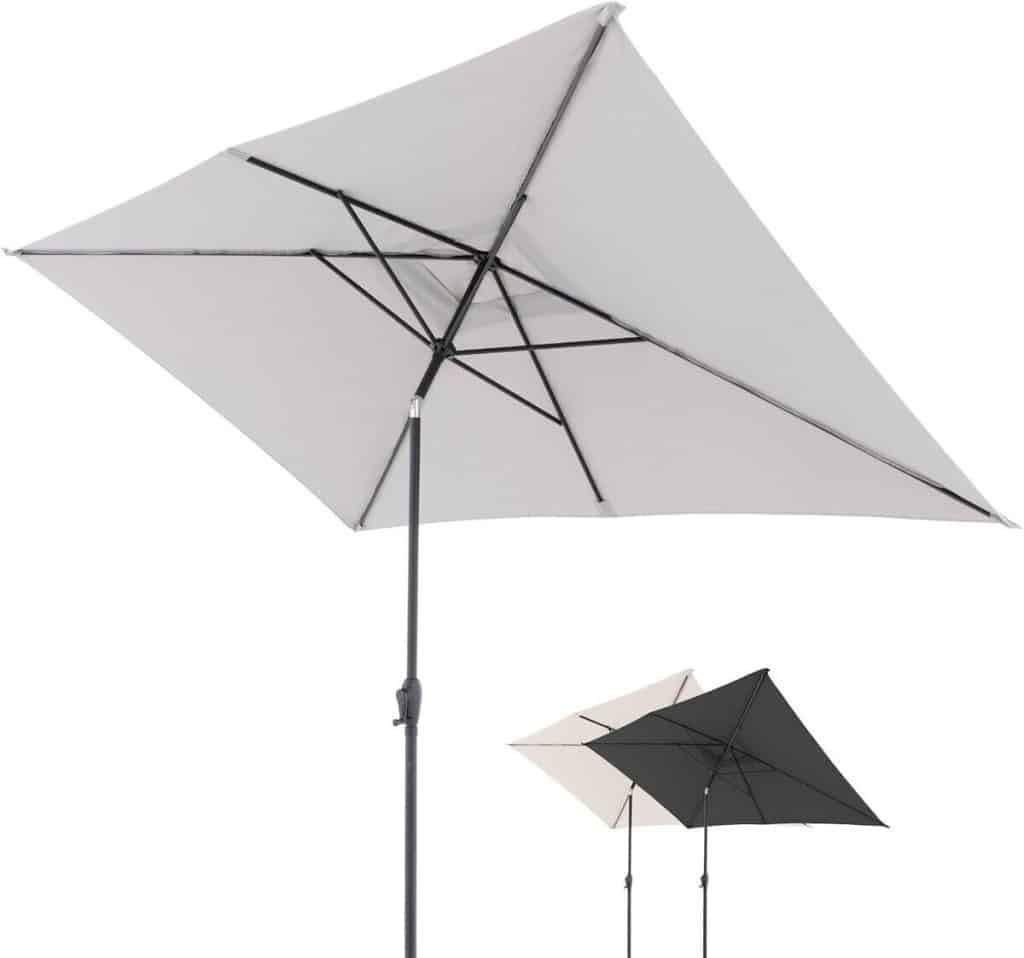 Test du parasol Doppler Jack, 300x200 cm, gris clair