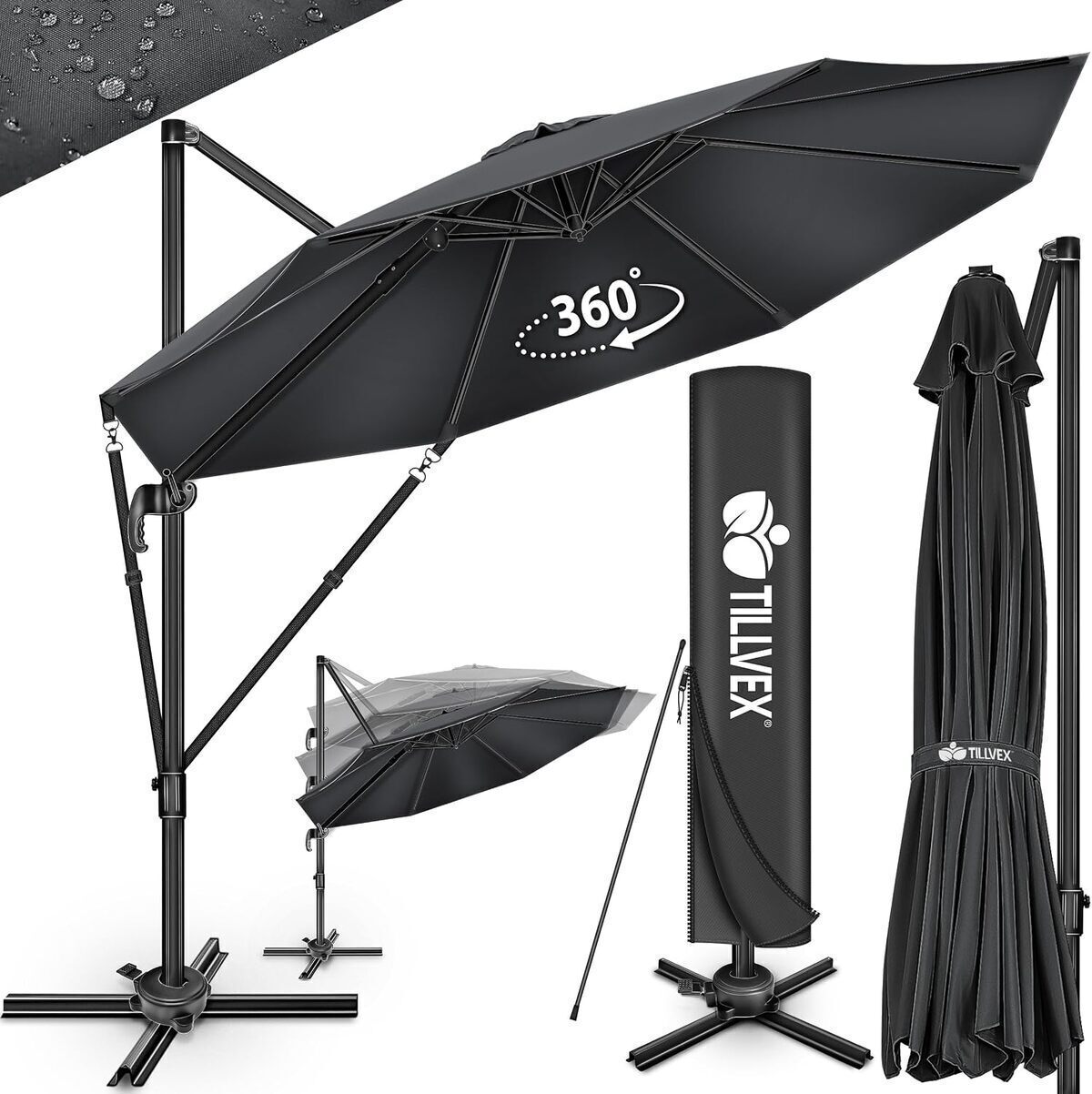 Test du parasol hexagonal tillvex premium 330 cm ajustable