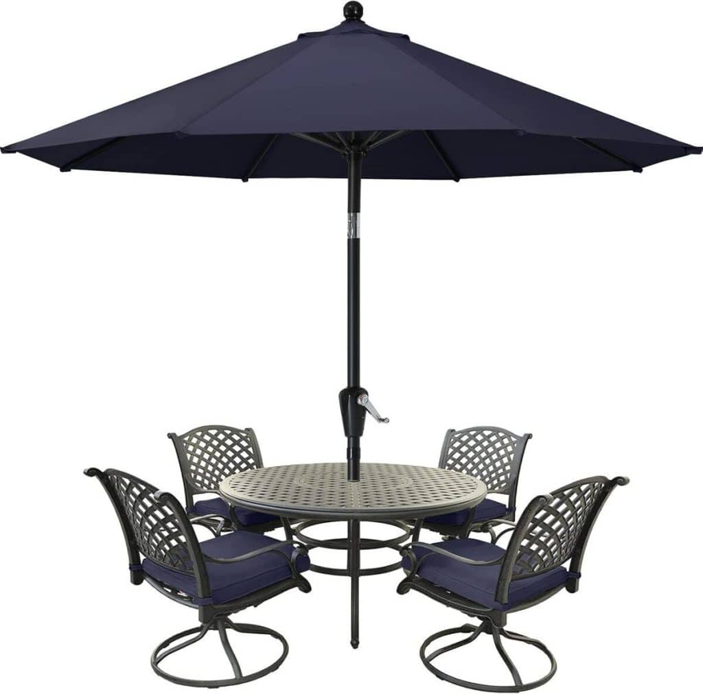 Test du parasol MASTERCANOPY 2, 7 m vert foncé