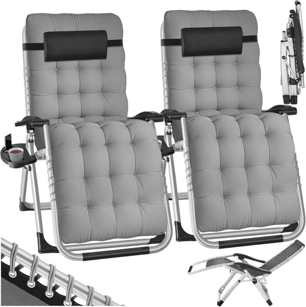 Test : fauteuil de jardin pliable TecTake modèle avec repose-pieds