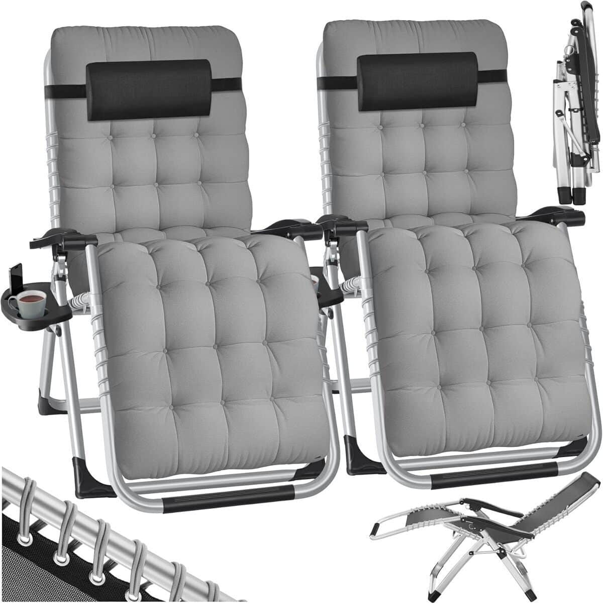Test : fauteuil de jardin pliable TecTake modèle avec repose-pieds