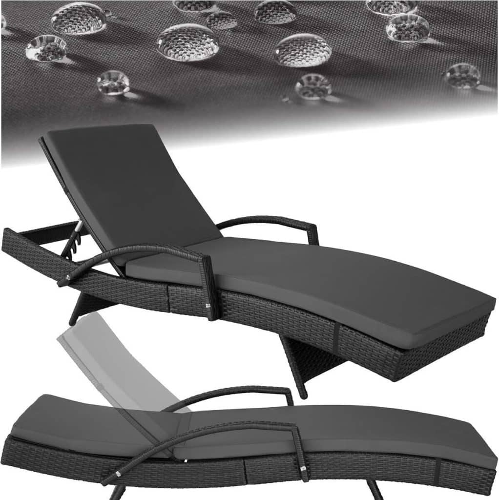 Test de la chaise longue TecTake : élégance et confort en résine tressée