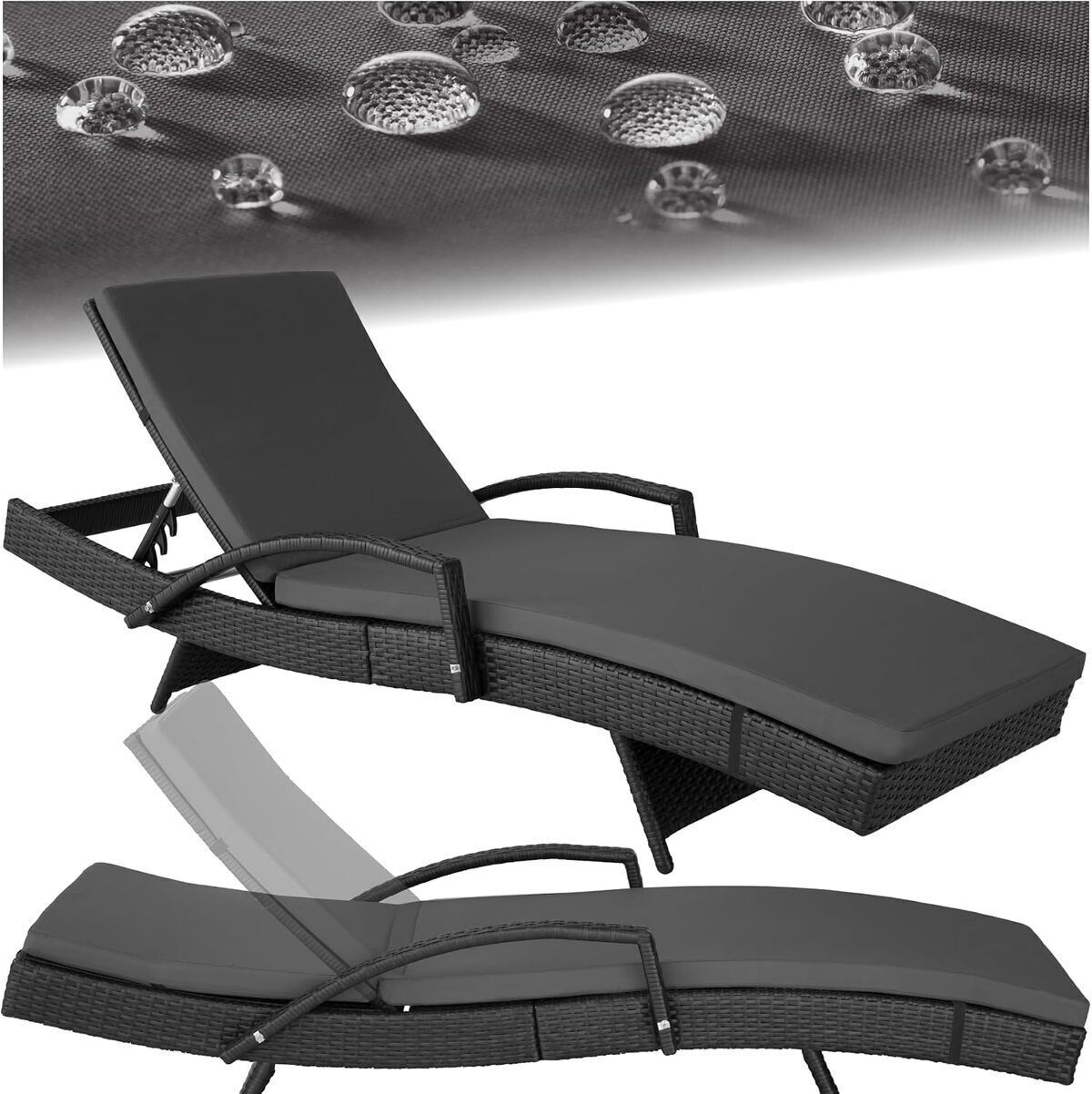 Test de la chaise longue TecTake : élégance et confort en résine tressée