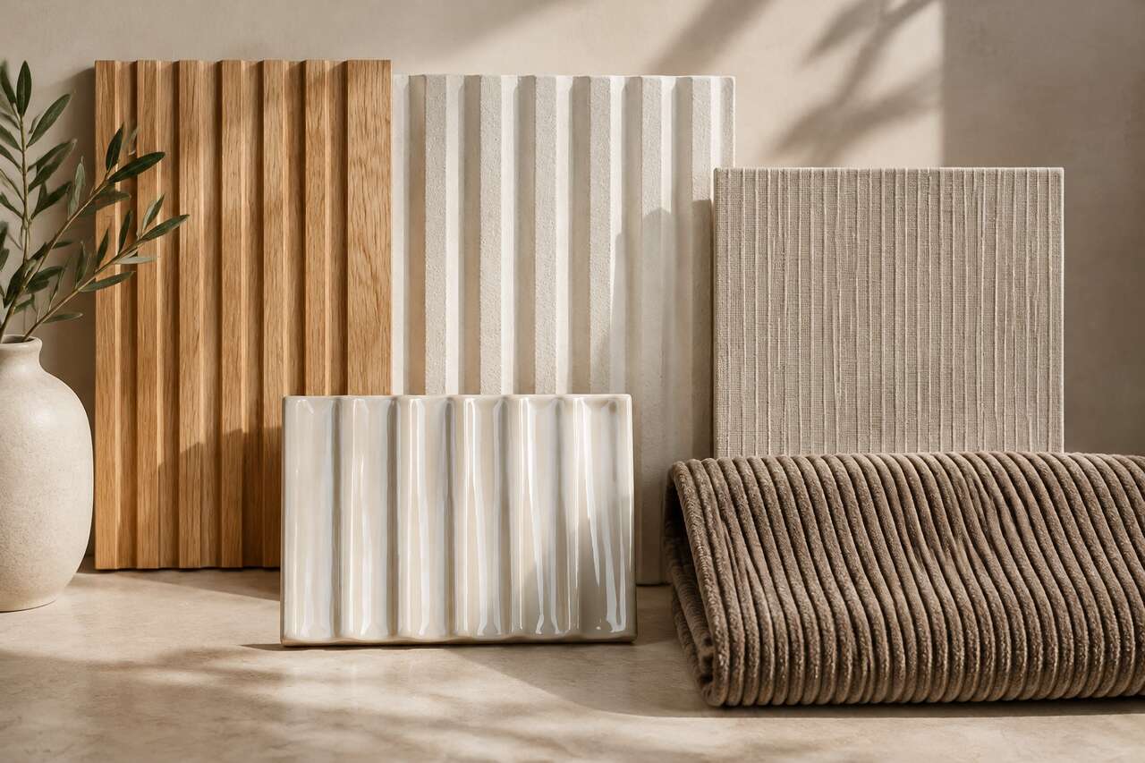 Mati&egrave;res et finitions : bois, peinture, papier peint, c&eacute;ramique, velours c&ocirc;tel&eacute;